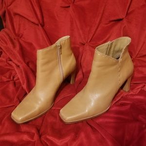 Tan Leather Booties